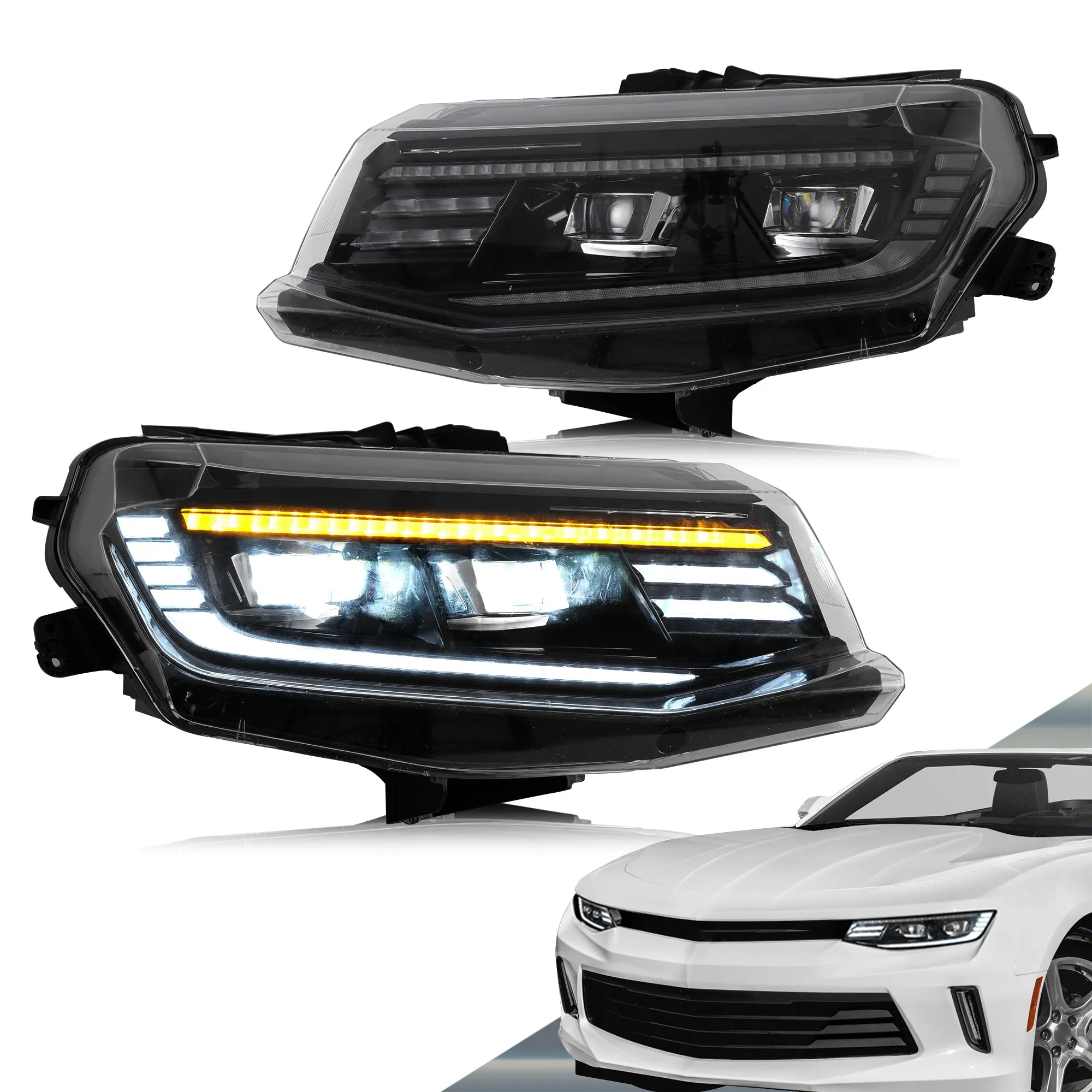 VLAND LED Projector Headlights For Chevrolet / Chevy Camaro 2016-2018 [DOT.]