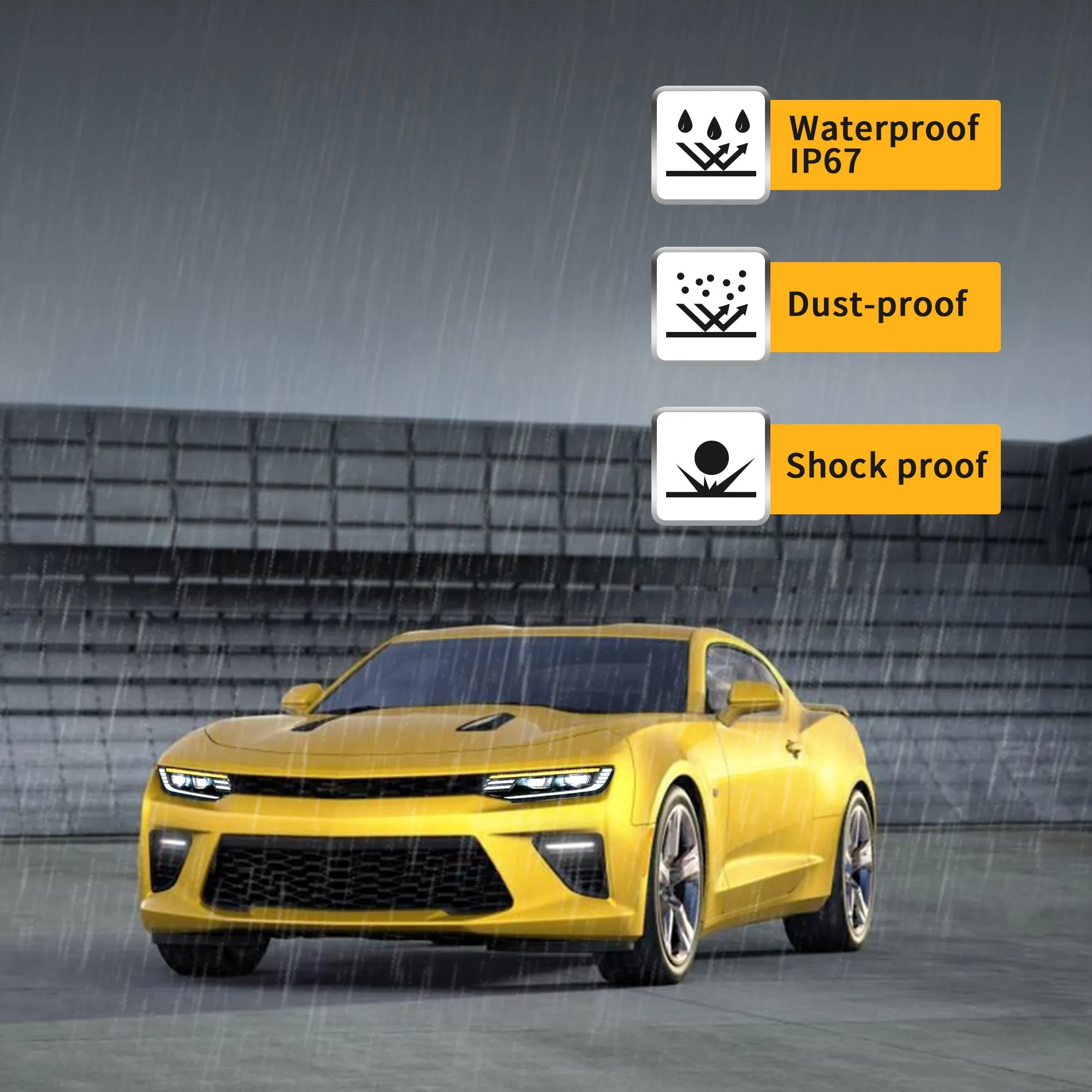 VLAND LED Projector Headlights For Chevrolet / Chevy Camaro 2016-2018 [DOT.]