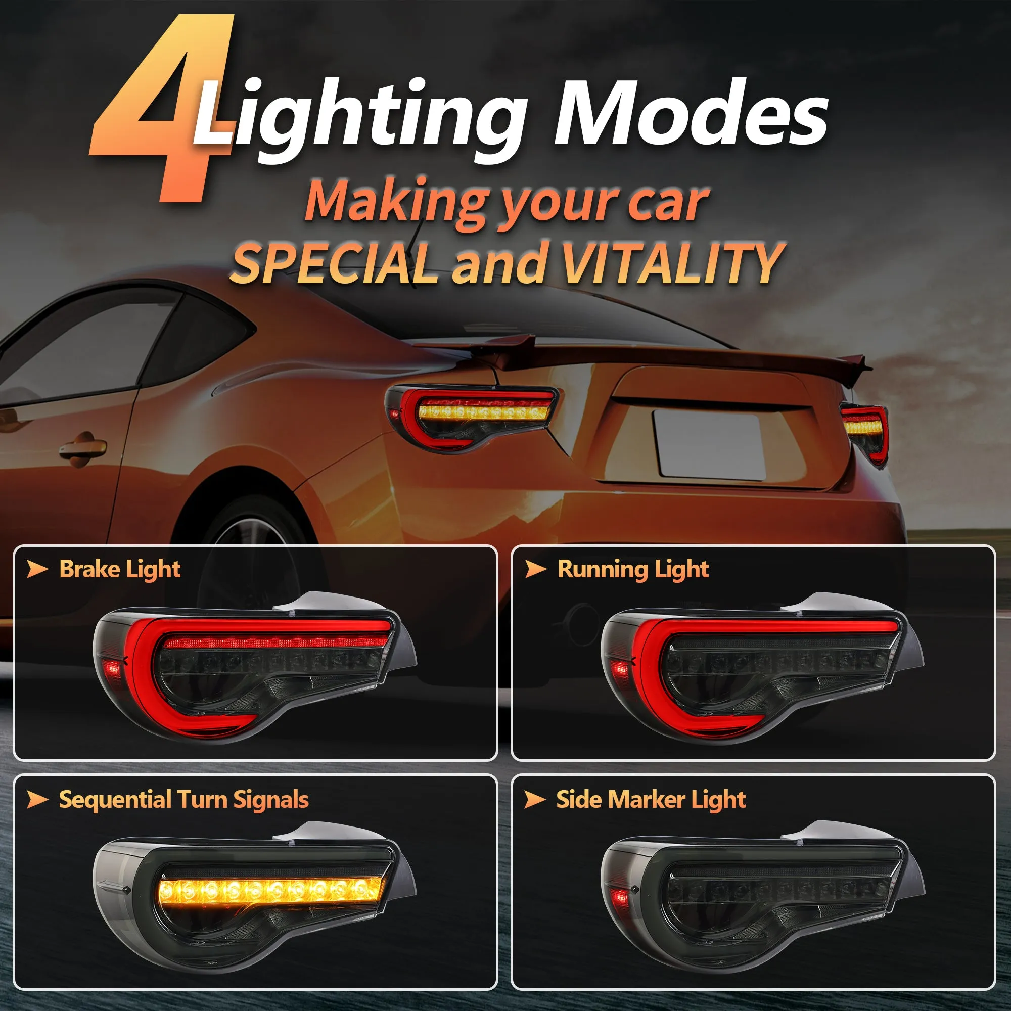 VLAND LED Tail Lights For Toyota 86/Subaru BRZ/Scion FRS 2012-2020