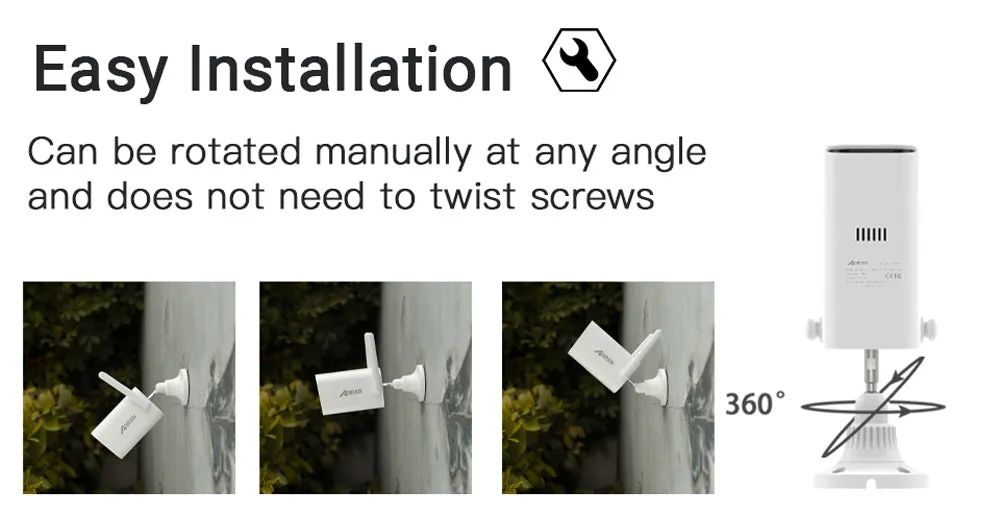 Wireless Solar Security Camera, Two-Way Audio, Simple Setup, Night Vision, Motion Detection