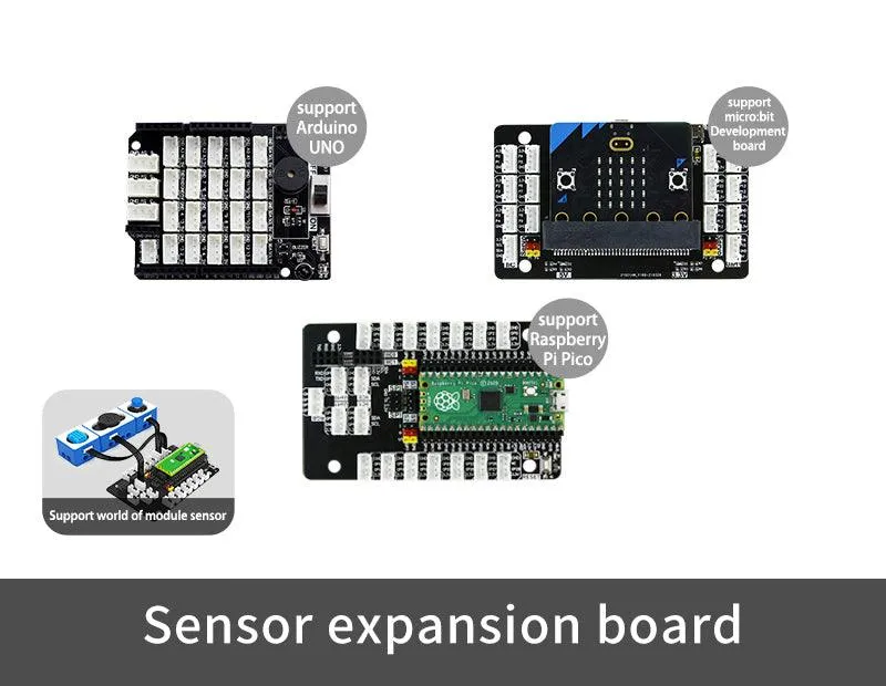 Yahboom sensor expansion board with PH2.0 port compatible with Micro:bit Arduino Raspberry Pi Pico/Pico 2