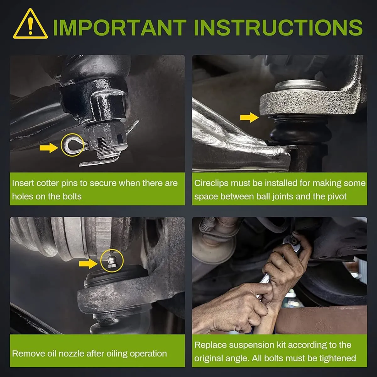 YITAMOTOR® Front Upper Control Arm Kit 1997-2002 Ford Expedition, 1997-2003 Ford F-150 -(RWD Only)
